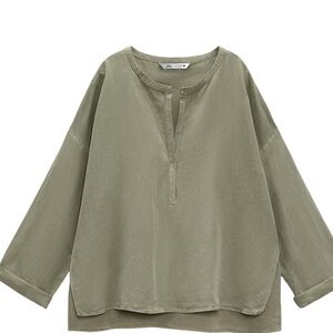 Zara Sage Green Tunic Top and Bottom